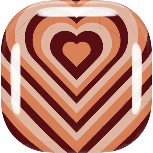 Autumn Heart Pattern Galaxy Buds Live Skin