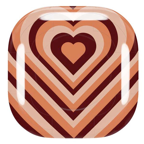 Autumn Heart Pattern Galaxy Buds Live Skin