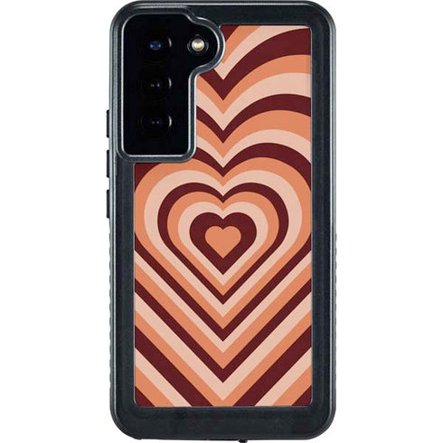 Autumn Heart Pattern Galaxy S24 Plus Waterproof Case