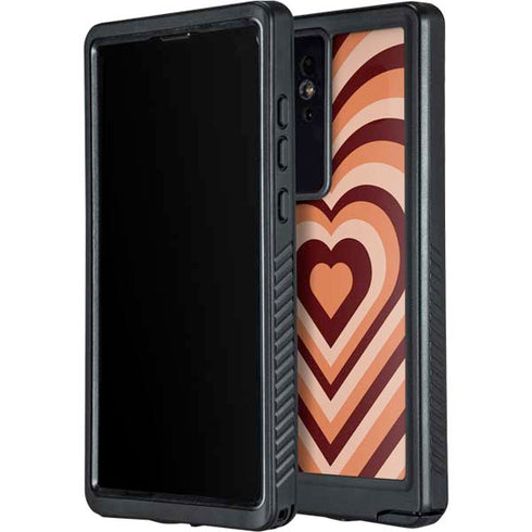 Autumn Heart Pattern Galaxy S24 Ultra Waterproof Case