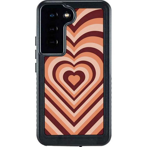 Autumn Heart Pattern Galaxy S24 Waterproof Case