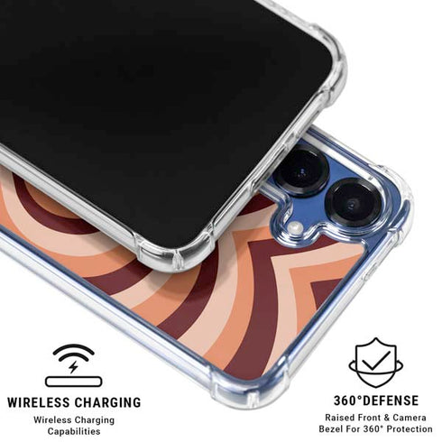 Autumn Heart Pattern Galaxy S25 Clear Case