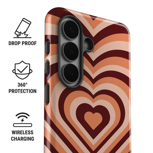 Autumn Heart Pattern Galaxy S26 Impact Case