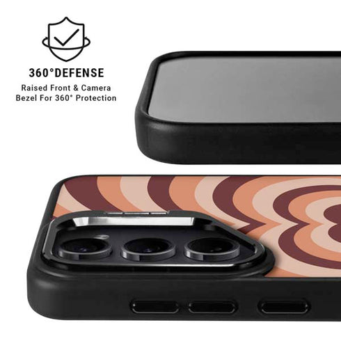 Autumn Heart Pattern Galaxy S26 Kickstand Case
