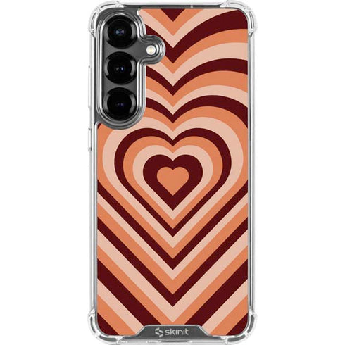 Autumn Heart Pattern Galaxy S26 Plus Clear Case