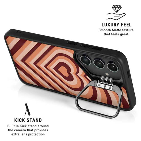 Autumn Heart Pattern Galaxy S26 Plus Kickstand Case