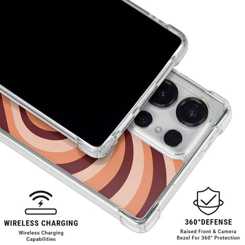 Autumn Heart Pattern Galaxy S26 Ultra Clear Case