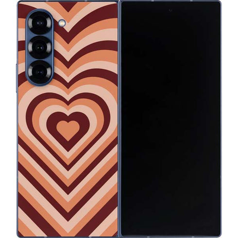 Autumn Heart Pattern Galaxy Z Fold6 Skin