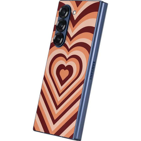 Autumn Heart Pattern Galaxy Z Fold6 Skin