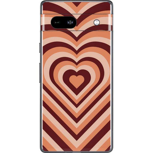 Autumn Heart Pattern Google Pixel 7a Skin