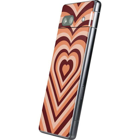 Autumn Heart Pattern Google Pixel 7a Skin