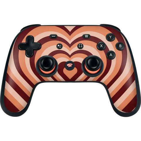 Autumn Heart Pattern Google Stadia Controller Skin
