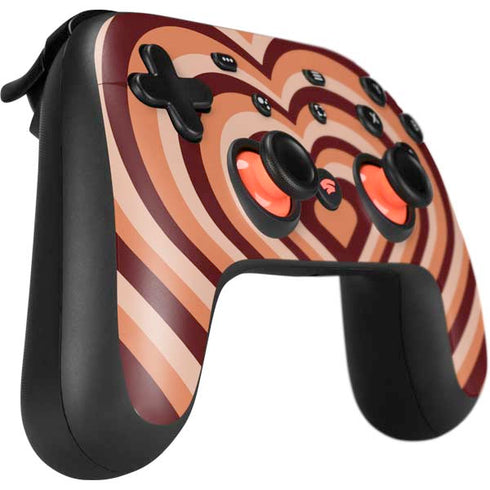 Autumn Heart Pattern Google Stadia Controller Skin