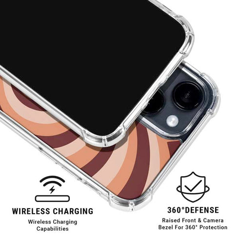 Autumn Heart Pattern iPhone 15 Clear Case