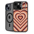 Autumn Heart Pattern iPhone 15 Kickstand Case