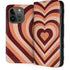 Autumn Heart Pattern iPhone 15 Pro Folio Case