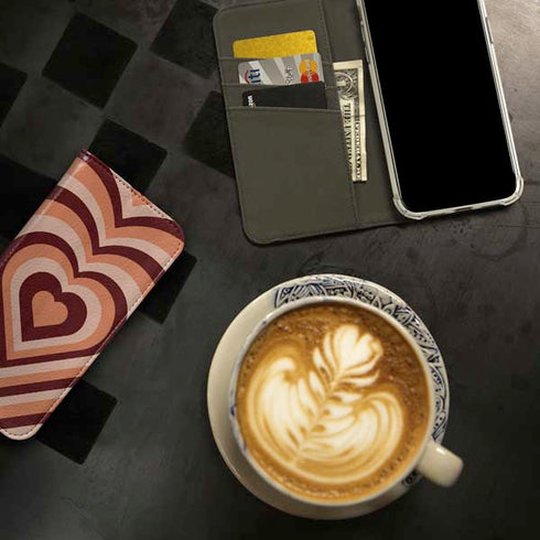 Autumn Heart Pattern iPhone 15 Pro Folio Case