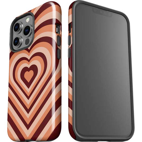 Autumn Heart Pattern iPhone 15 Pro Impact Case