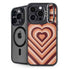 Autumn Heart Pattern iPhone 15 Pro Kickstand Case