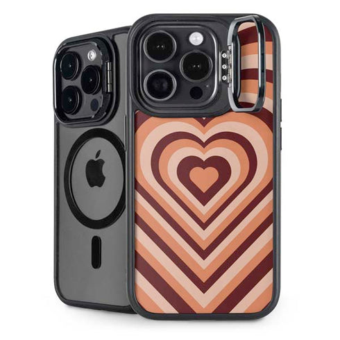 Autumn Heart Pattern iPhone 15 Pro Max Kickstand Case