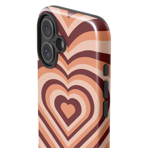 Autumn Heart Pattern iPhone 16 Impact Case