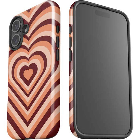 Autumn Heart Pattern iPhone 16 Plus Impact Case