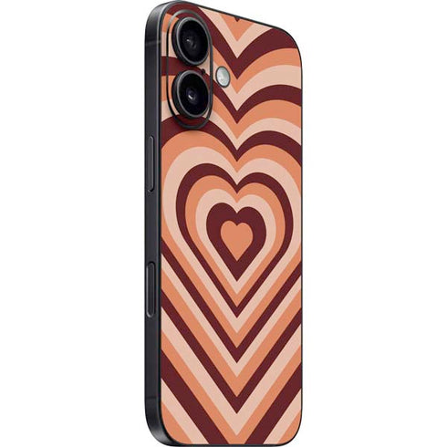 Autumn Heart Pattern iPhone 16 Plus Skin