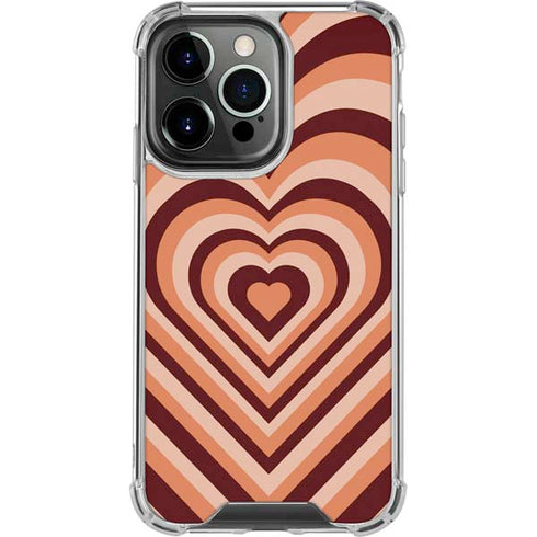 Autumn Heart Pattern iPhone 16 Pro Clear Case