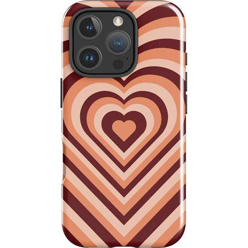 Autumn Heart Pattern iPhone 16 Pro Impact Case