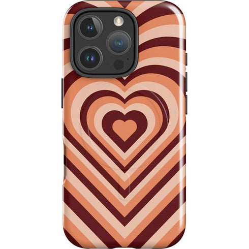 Autumn Heart Pattern iPhone 16 Pro Magsafe Impact Case