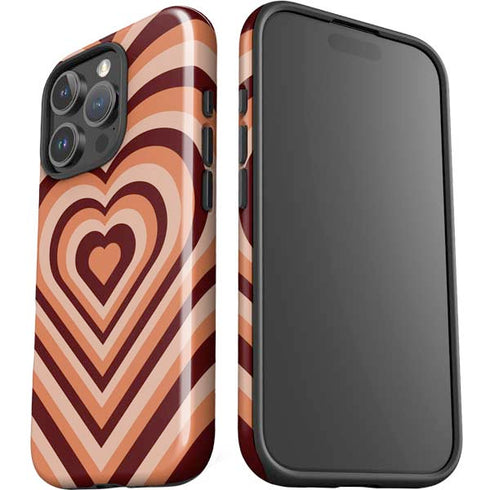 Autumn Heart Pattern iPhone 16 Pro Max Impact Case