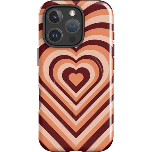 Autumn Heart Pattern iPhone 16 Pro Max Magsafe Impact Case