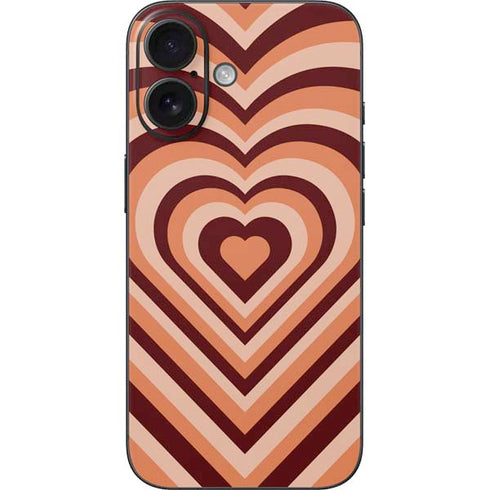 Autumn Heart Pattern iPhone 16 Skin
