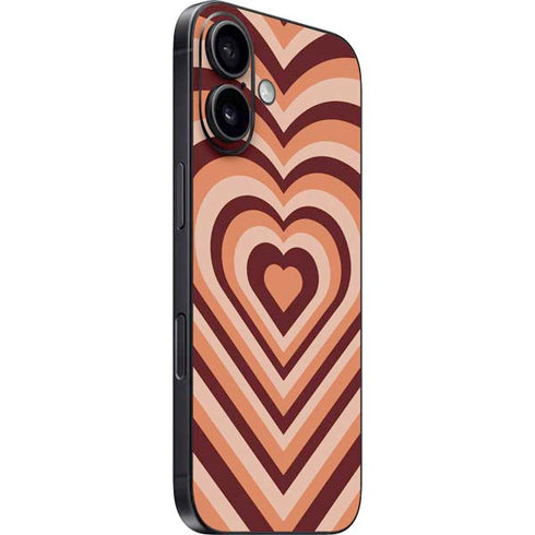 Autumn Heart Pattern iPhone 16 Skin
