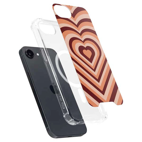 Autumn Heart Pattern iPhone 16e MagSafe Case
