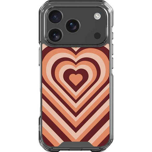 Autumn Heart Pattern iPhone 18 Pro Clear Case
