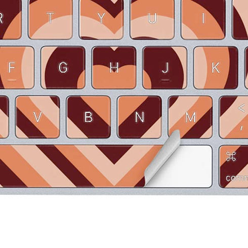 Autumn Heart Pattern Magic Keyboard Skin