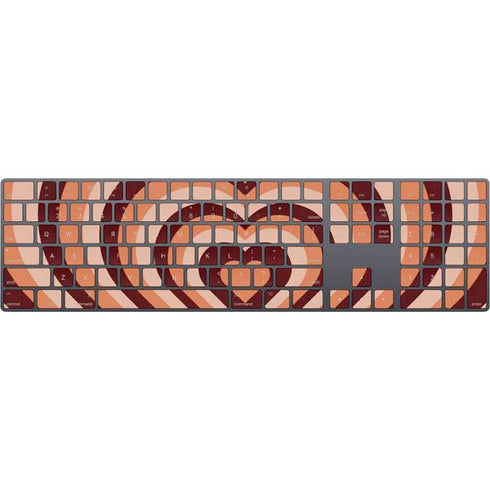 Autumn Heart Pattern Magic Keyboard with Numeric Keypad Skin