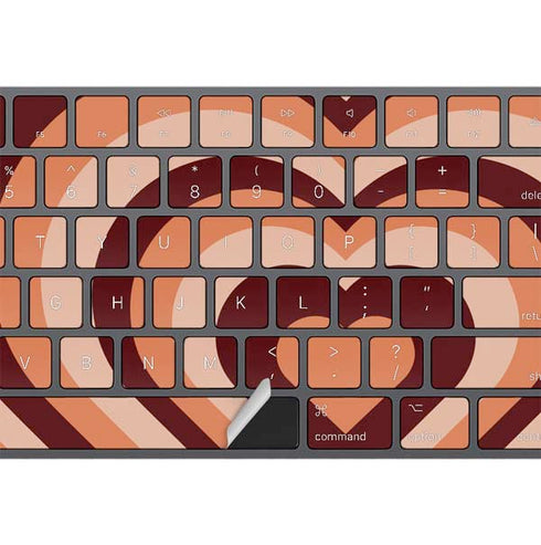 Autumn Heart Pattern Magic Keyboard with Numeric Keypad Skin
