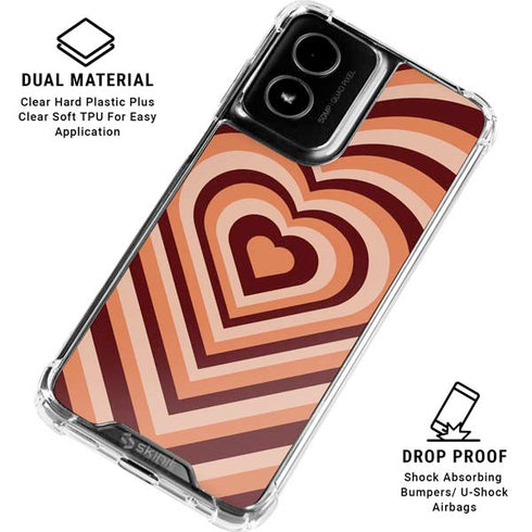 Autumn Heart Pattern Moto G Power 5G (2024) Clear Case