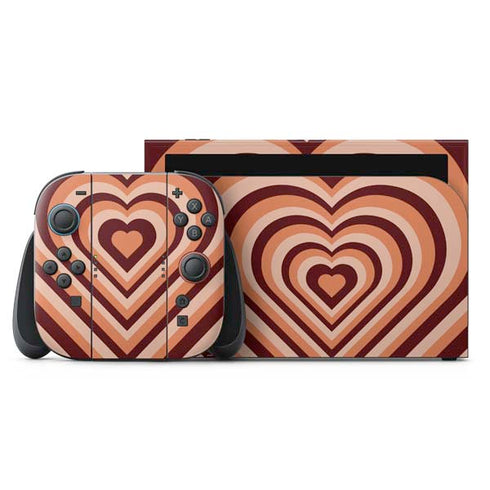 Autumn Heart Pattern Nintendo Skins