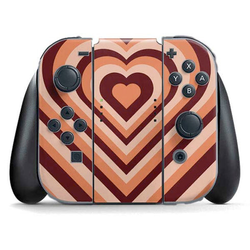 Autumn Heart Pattern Nintendo Skins
