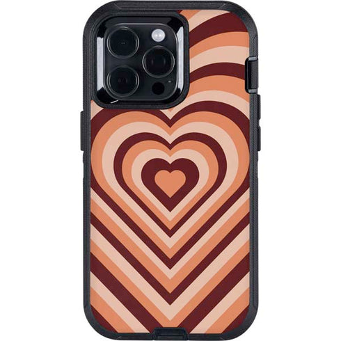 Autumn Heart Pattern Otterbox Defender iPhone Skin