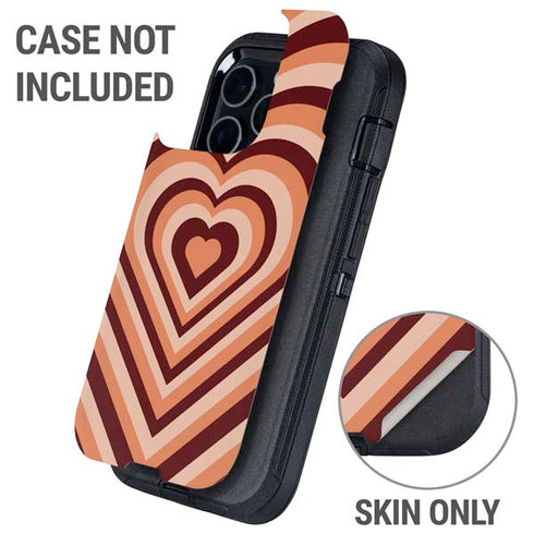 Autumn Heart Pattern Otterbox Defender iPhone Skin