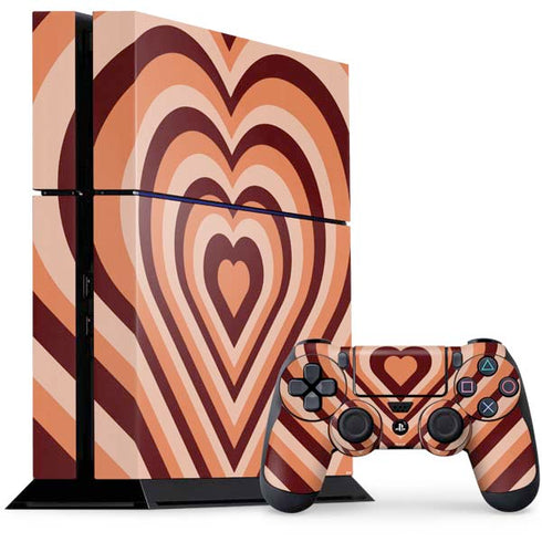 Autumn Heart Pattern PlayStation PS4 Skins