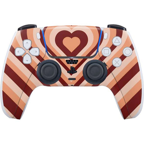 Autumn Heart Pattern PlayStation PS5 Skins