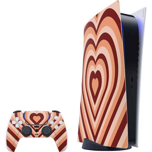 Autumn Heart Pattern PlayStation PS5 Skins