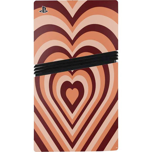 Autumn Heart Pattern PS5 Pro Console Skin