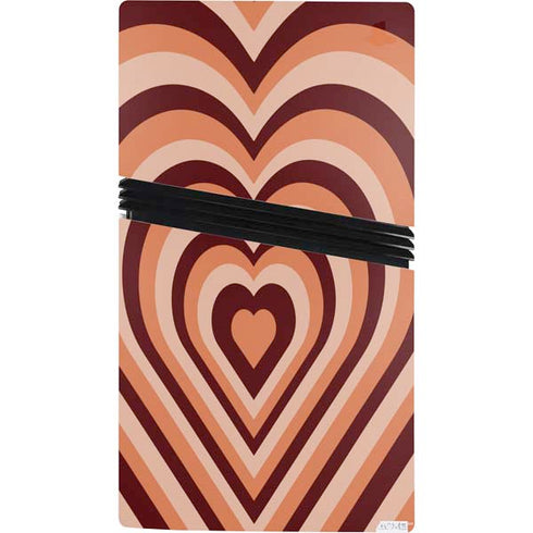 Autumn Heart Pattern PS5 Pro Console Skin