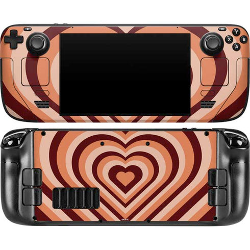 Autumn Heart Pattern Steam Deck Handheld Gaming Computer OLED Skin